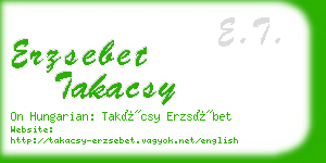 erzsebet takacsy business card